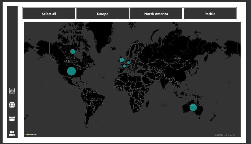 Regional performance: A geographic view of sales performance.